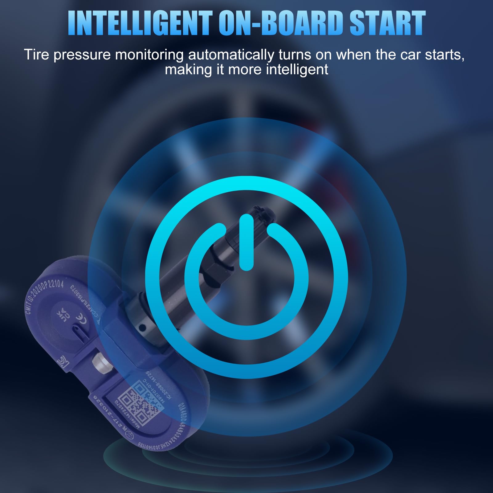Sensor Presión de Neumáticos Bluetooth(BLE) para Tesla,Sensor de Neumáticos TPMS Sistema Monitoreo Presión Neumáticos para modelos Tesla Producidos después Diciembre 2020,Sensor reemplazo OEM(4)
