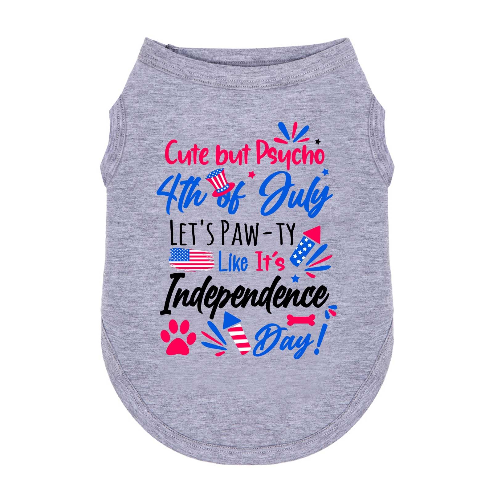 Wollmix 4th of July Dog Outfit Shirt Clothes for Small Medium Large Dog Pet Patriotic Independence Day Red White and Blue Fourth of July Girl Female