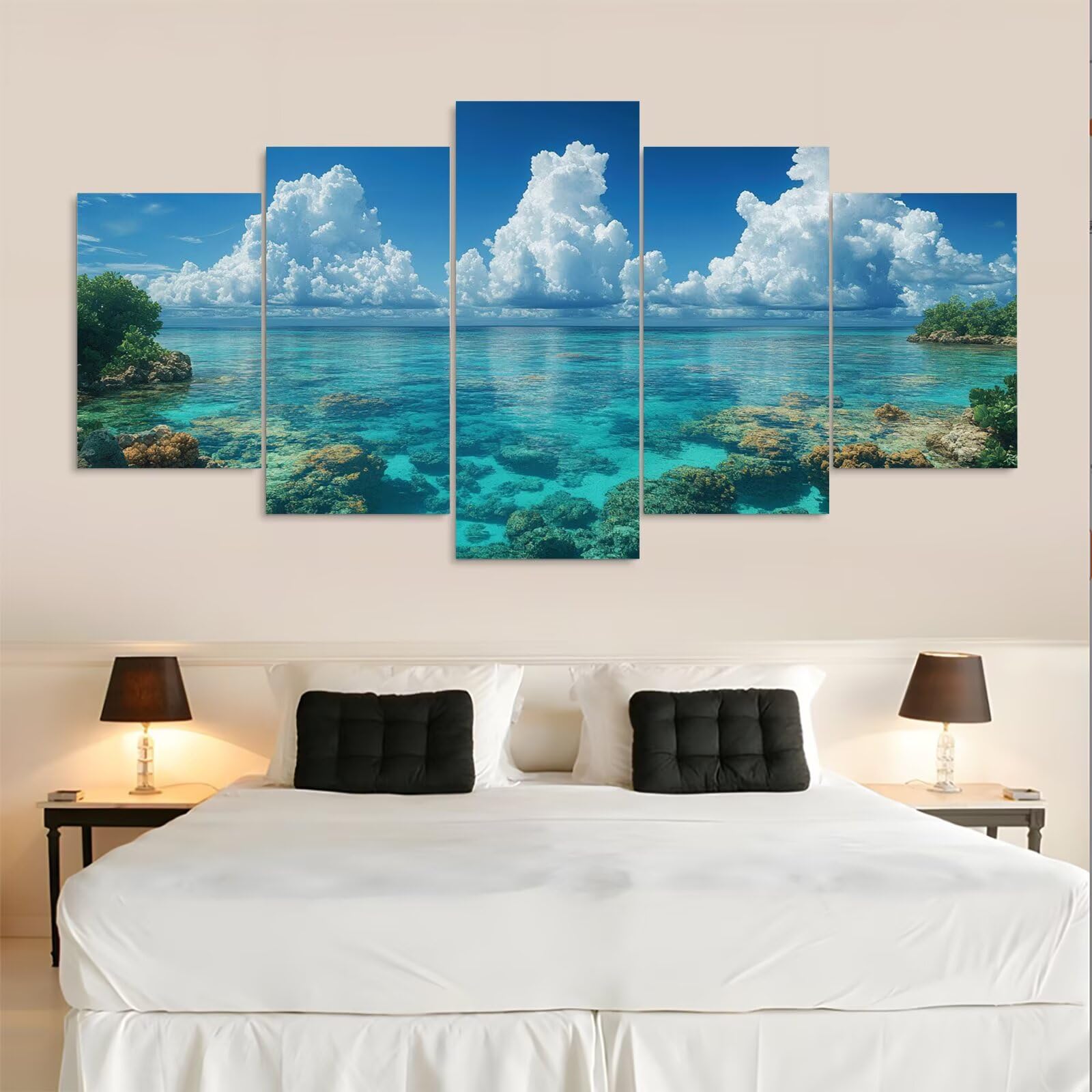Diamond Art Lake 5D Zestawy do malowania diamentami dla dorosłych, 5 sztuk, do malowania po numerach, dla dorosłych, chmura, pełny haft krzyżykowy, materiały plastyczne do dekoracji pokoju, prezenty