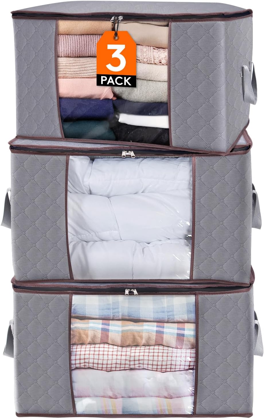 Lifewit Large Capacity Clothes Storage Bag Organizer with