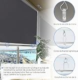 Froadp 180x240cm Stores Enrouleurs Extérieur à Opaque Enrouleur Fonction Thermique Réfléchissante Occultant dans différentes Tailles et Couleurs pour Fenêtres et Portes(Anthracite) - 5