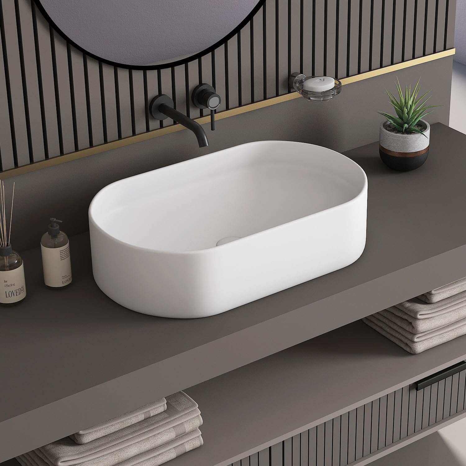 Belmonte Table Top Wash Basin Capsule 20 x 12.5 Inch – White Ceramic  Countertop Bathroom Sink | Modern Stylish Wash Basin for Table Top Vanity :  Amazon.in: Home Improvement