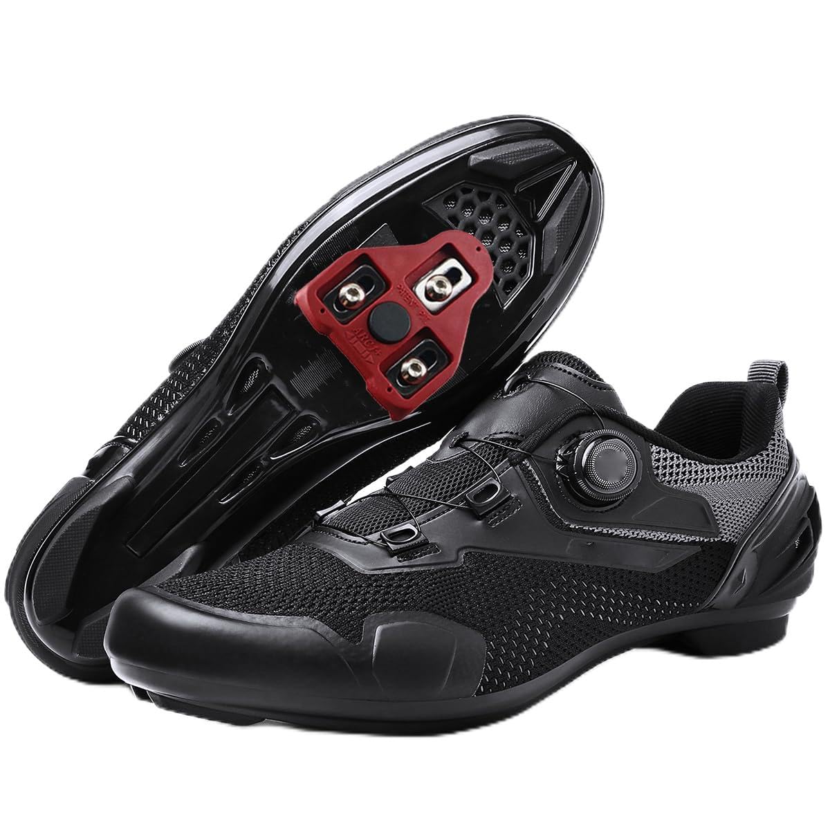 Fahrradschuhe Herren Kompatibel mit SPD/SPD-SL/Look Delta Atmungsaktive Rennradschuhe Maximale Kraftübertragung beim Treten und Vermeidung von Schlupf