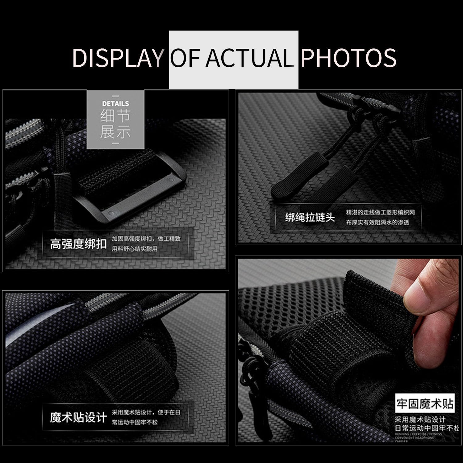 Phone Holder Arm Bands, Small Crossbody Shoulder Holsters Bag with Arm Band,Arm Band Sleeve Fit Sport Gym Hiking Black (Black) - Image 7