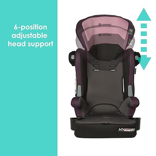 Miniatura 8 de Baby Trend Hybrid SI 3 en 1 - Asiento de coche con refuerzo de combinación con protección contra impactos laterales, Dash Orchid
