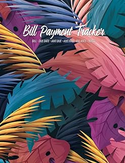 Bill Payment Tracker (5 Year Paid Bills Organizer) Bill, Due Date, Amount Due, Amount Paid, Unpaid Balance, Notes: (Bill Tracker Diary Journal) 8.5x11 inches, 120 pages, Tropical Glossy cover