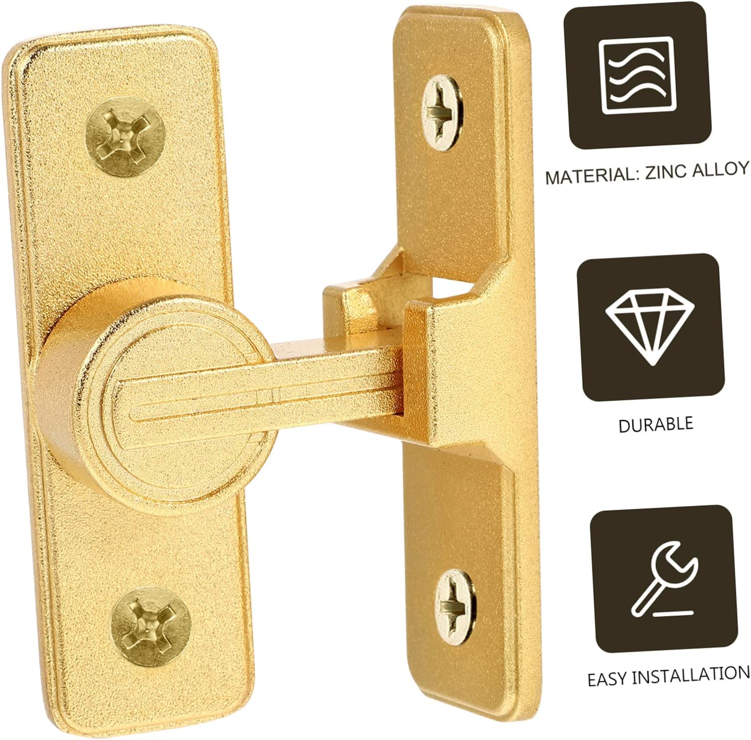 Security Latch Lock Adhesive Bolt Lock for Barn Gates Sheds and Doors Easy Installation for and Sliding Doors