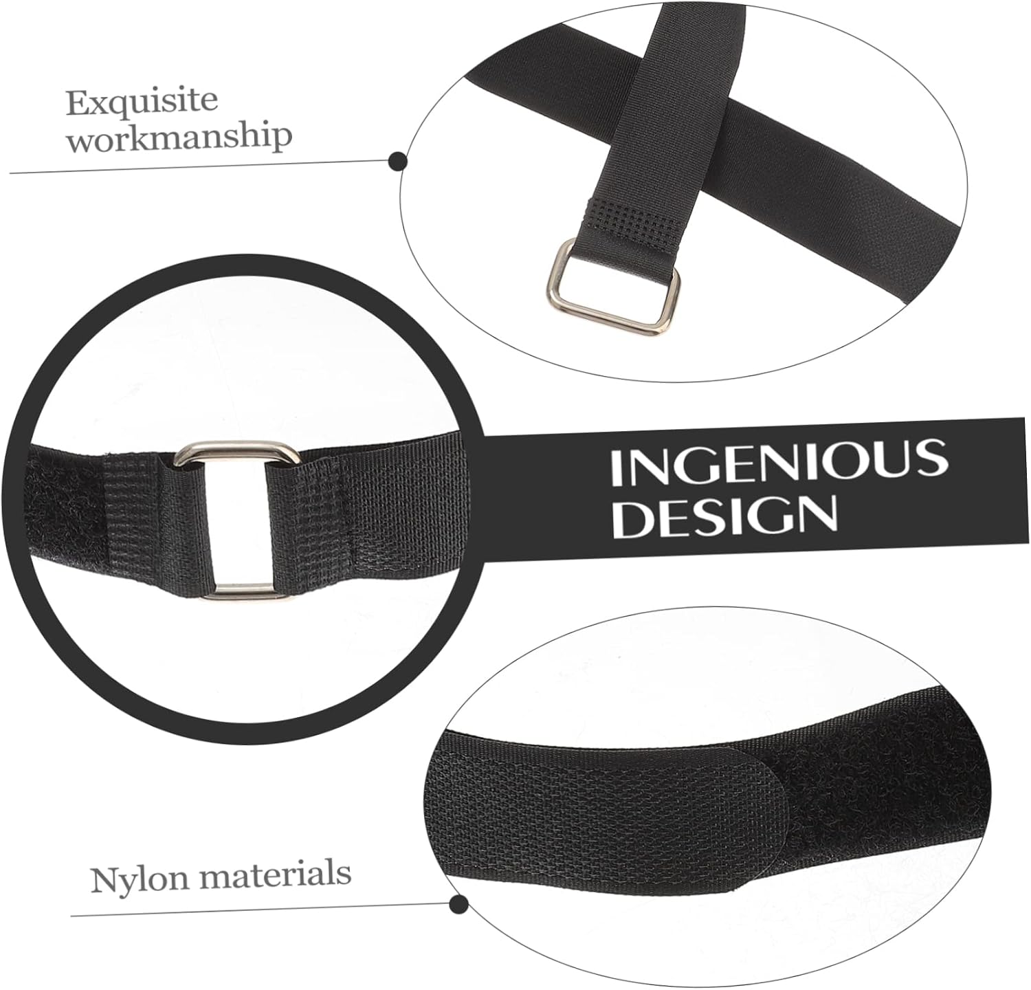 Angoily 32pcs Heavy Duty Nylon Storage Straps Hook and Closure for Cord Organization Lengths for Extension Cords Cables and Appliance Wires