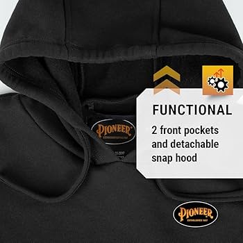 Pioneer FR Safety Pullover Black Hoodie - Heavyweight 100