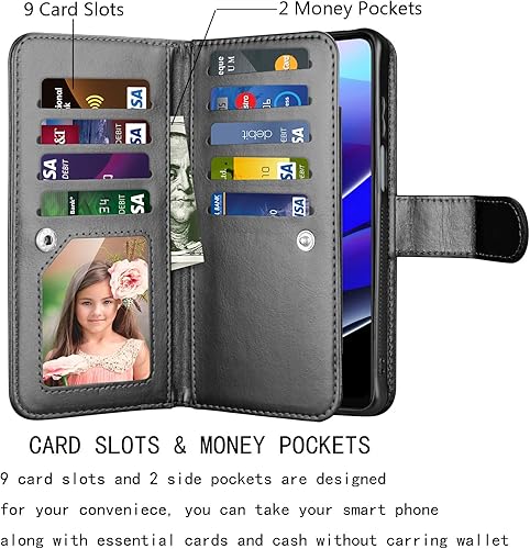 Miniatura 2 de NJJEX Funda tipo cartera para Motorola Moto G Stylus 2021 4G, para Moto G Stylus 2021, 9 ranuras para tarjetas Funda de piel sintética para tarjetas