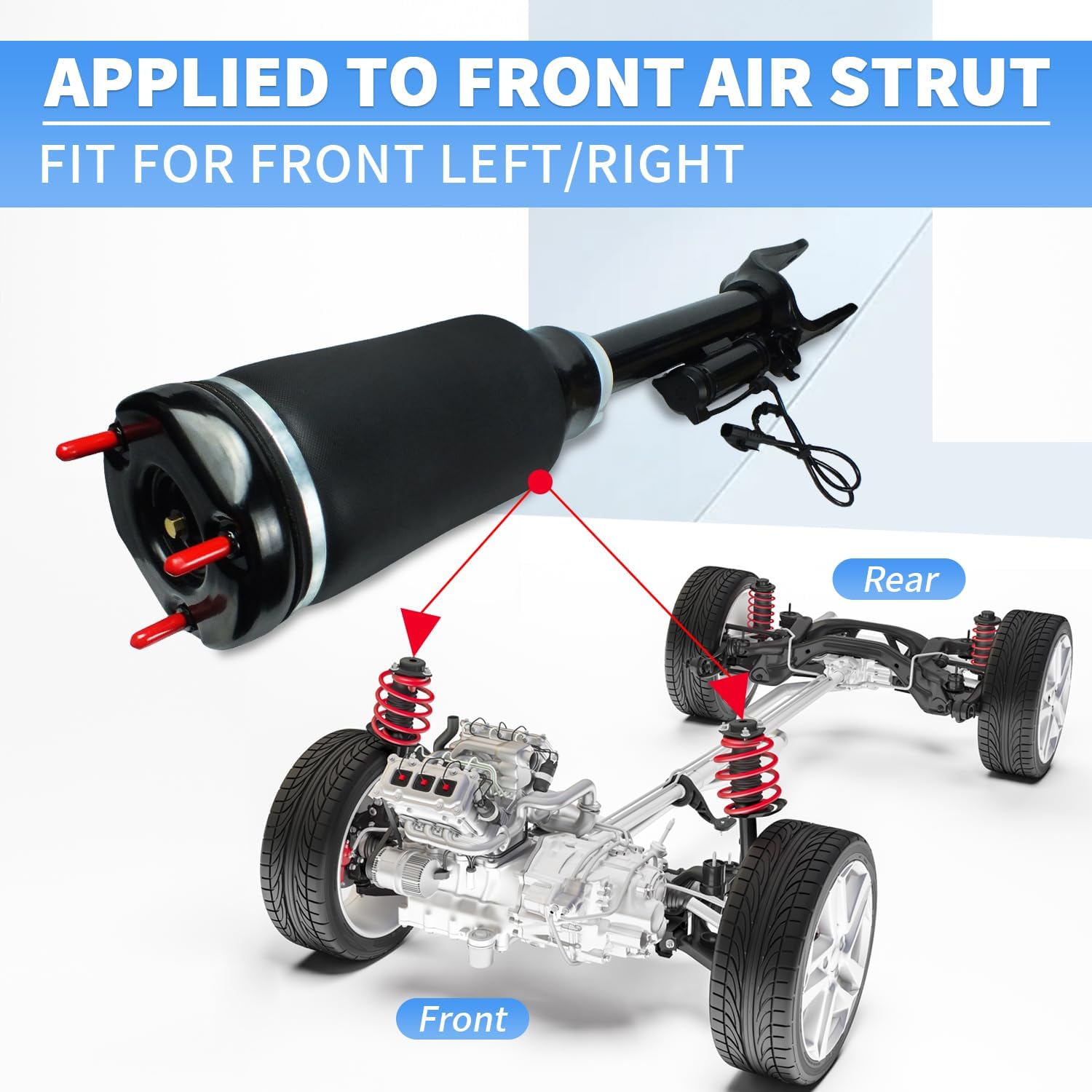 1643204613 Front Air Suspension Strut Shock w ADS Fit for Mercedes Benz W164 ML320 ML350 ML450 ML500 ML550 ML63 AMG 2005-2011 X164 GL320 GL350 GL450 GL550 2007-2012 (With ADS)