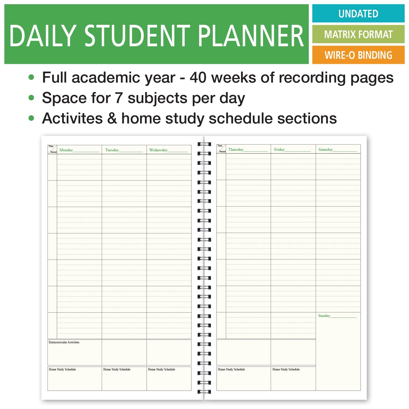 Elan Publishing Company Deluxe Full-Year Student Planner for High School 40 Weeks (HS-90) - Image 2
