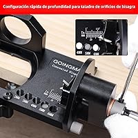 Vista 7 de plantilla de bisagra oculta de metal con abrazadera rápida y adaptador de aspiradora de polvo Oculta plantilla de bisagra de puerta plantilla