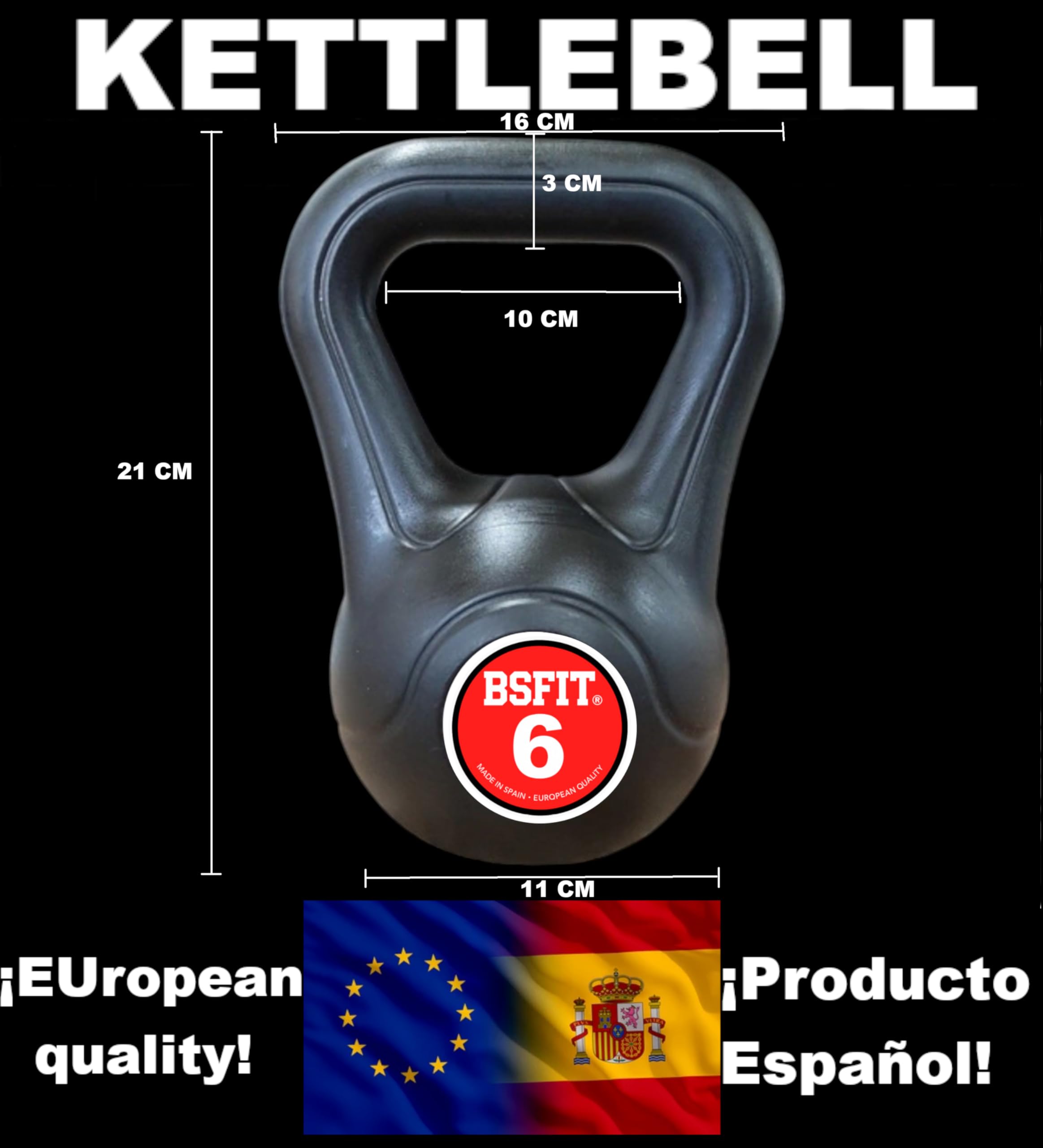 Kettlebell - Kettlebell - Kettlebell - Kettlebell in plastica imbottita antiscivolo Cross Training, funzionale, allenamento a casa e palestra/set kettlebell