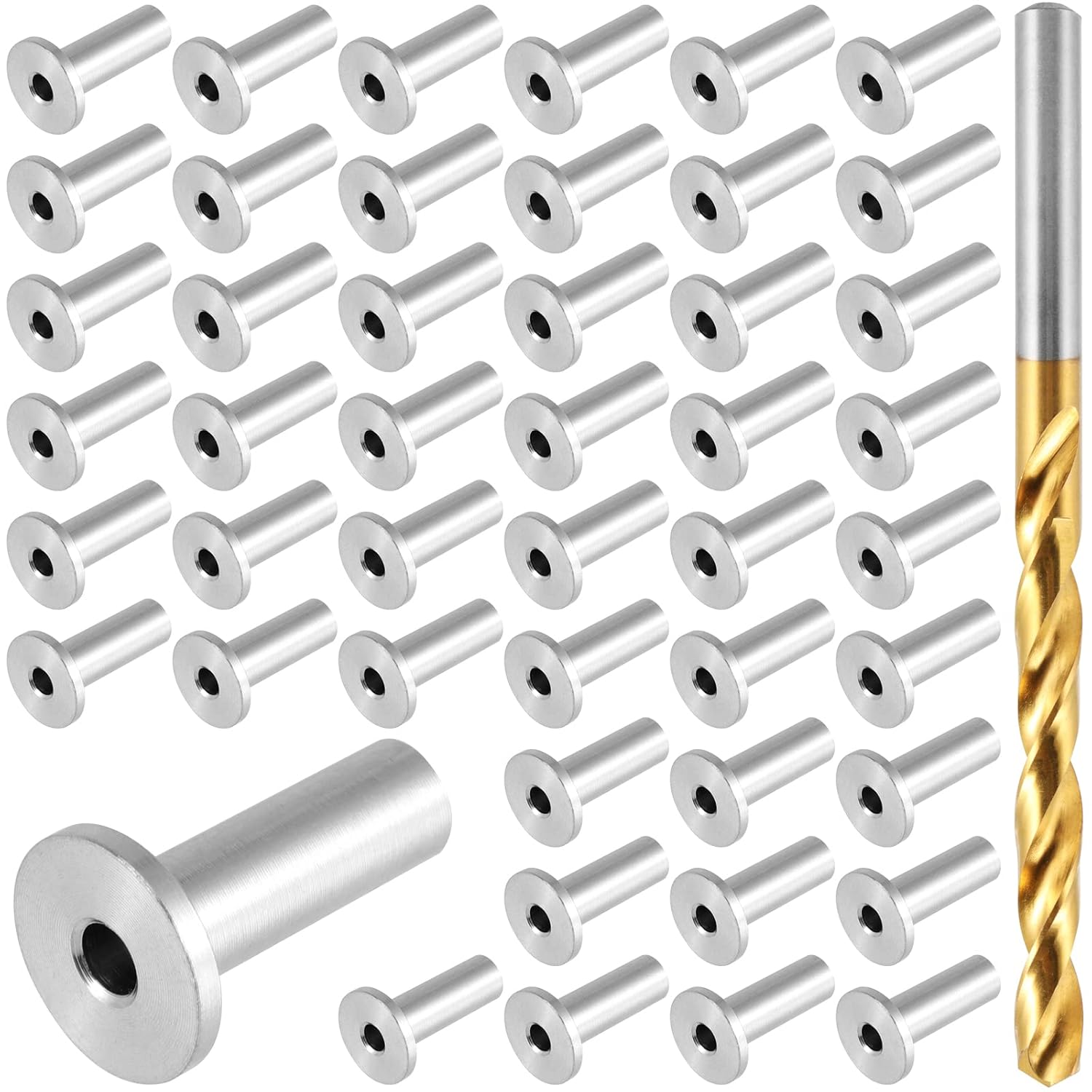 FUNSUEI 100 PCS T316 Stainless Steel Protector Sleeves, Cable Railing Protector Sleeves, Deck