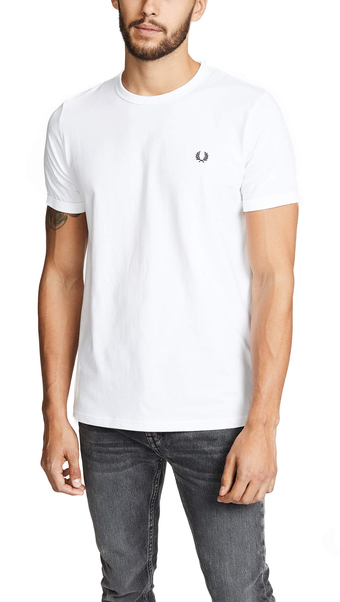 T-​SHIRT UOMO FRED PERRY WHITE