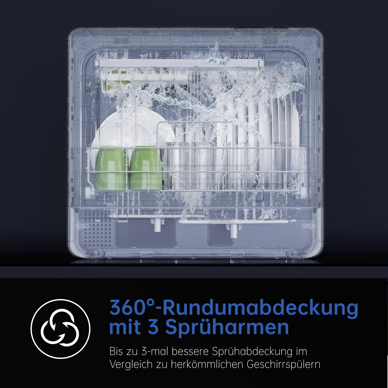 AIRMSEN Mini Tischgeschirrspüler