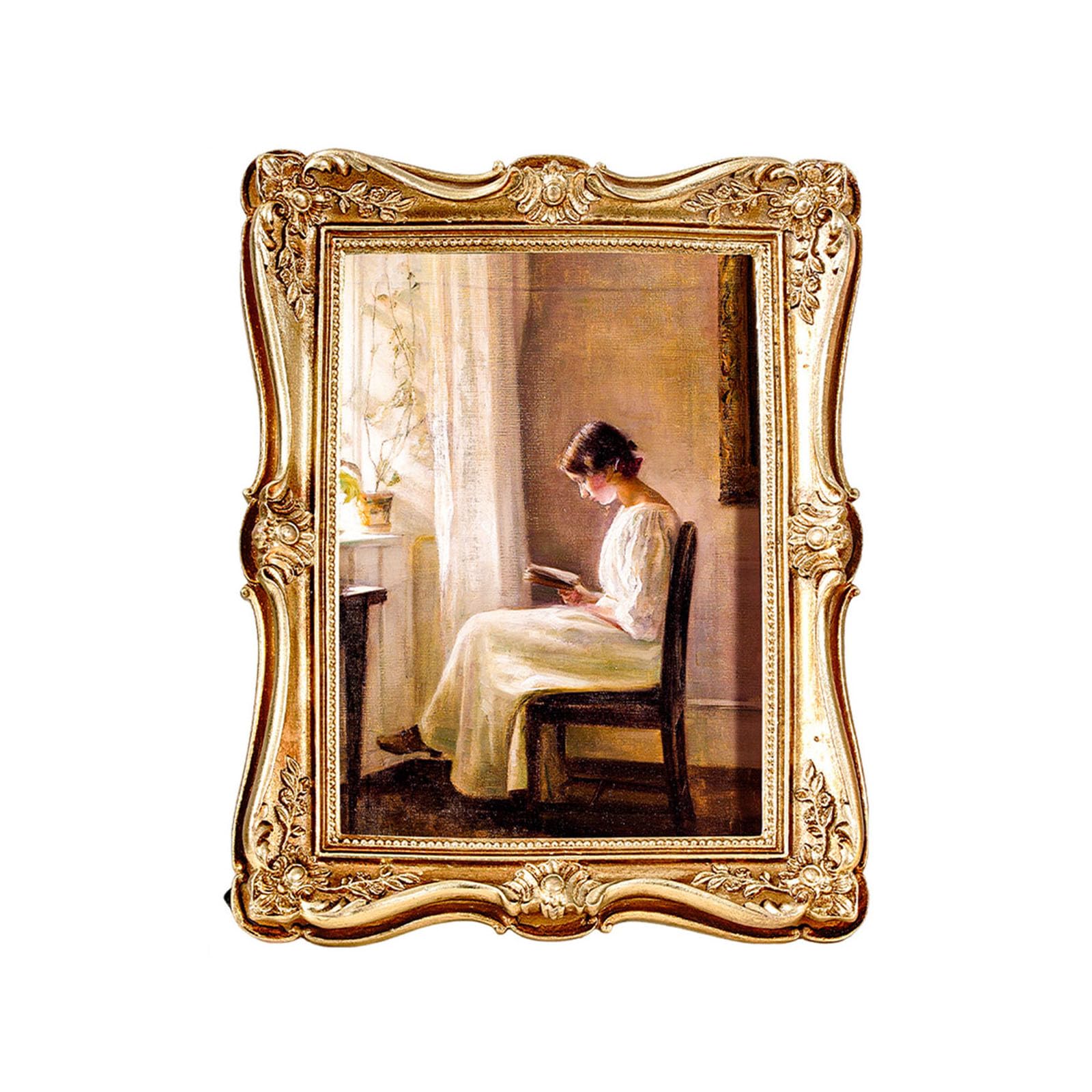 Elnwnnkc Antique Ornate Square Photo Frame for Tabletop Wall Display, Retro Picture Frame, Decorative Photo Home Decors Antique Ornate