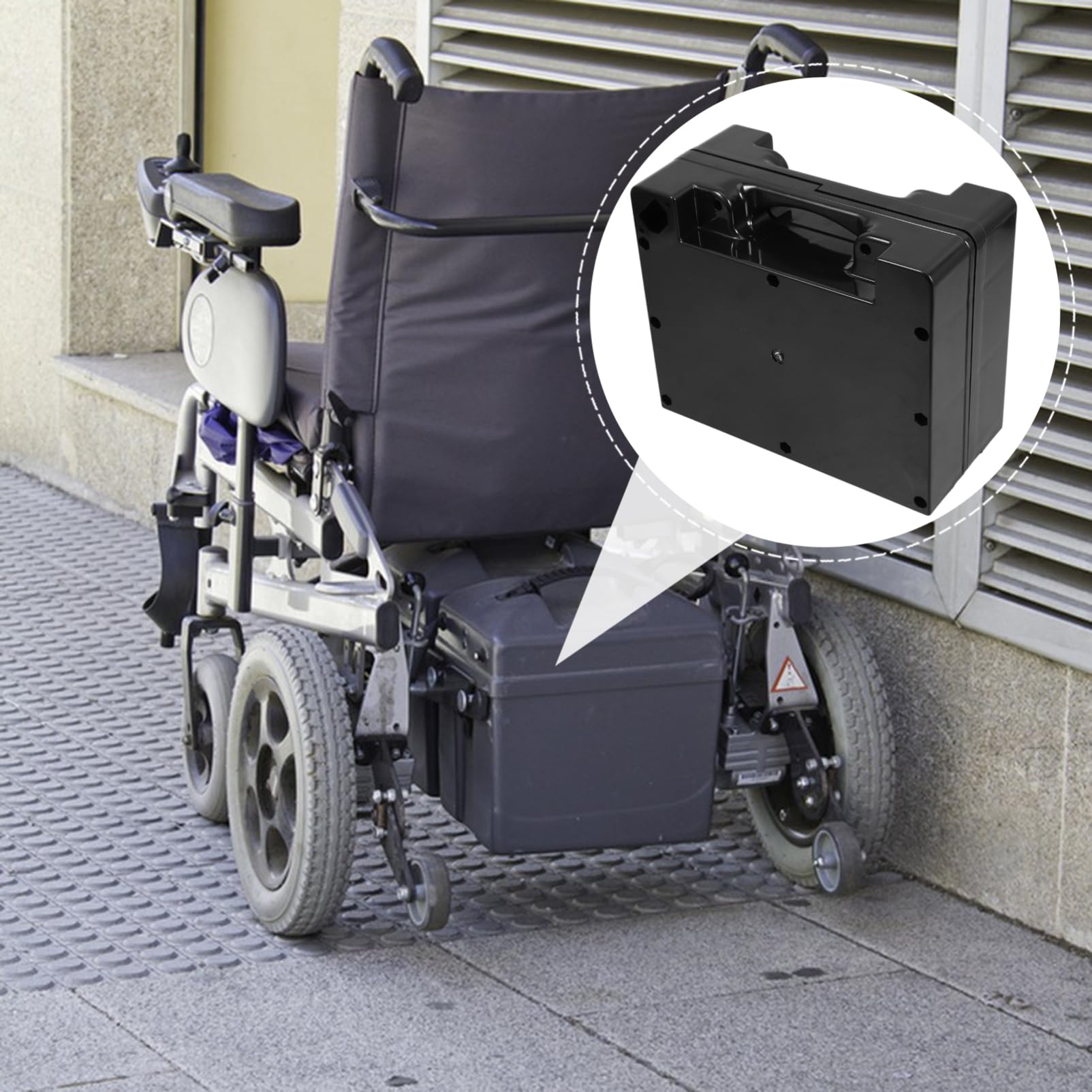 ULTECHNOVO Scatola Porta Batteria Leggera per Carrozzine Elettriche Custodia Compatta e Resistente per Batterie per Ed Esterno Accessorio per Disabili