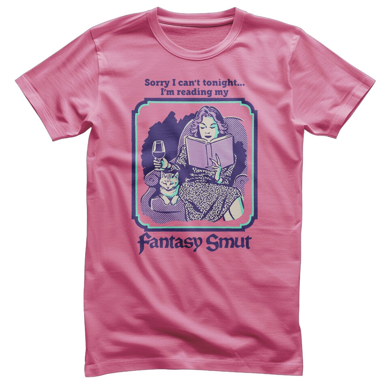 Steven Rhodes Men's Pink Officially Licensed Fantasy Smut T-Shirt (Pink), Large