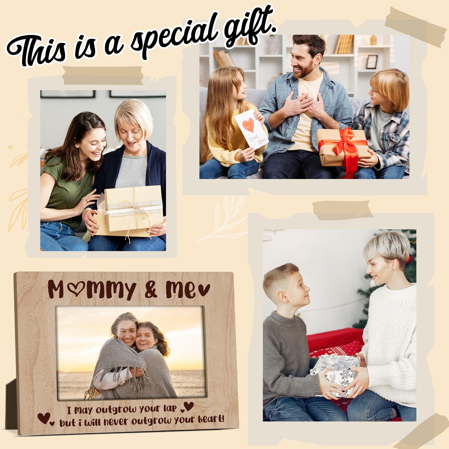 Mommy And Me Mom Picture Frame Wooden Photo Frames 4x6 for Mothers Day Picture Frame Desk Pictures Frames for Mother's Day Decorations for Mothers Photo Gifts for Mother Birthday Gifts FS566 - Image 5