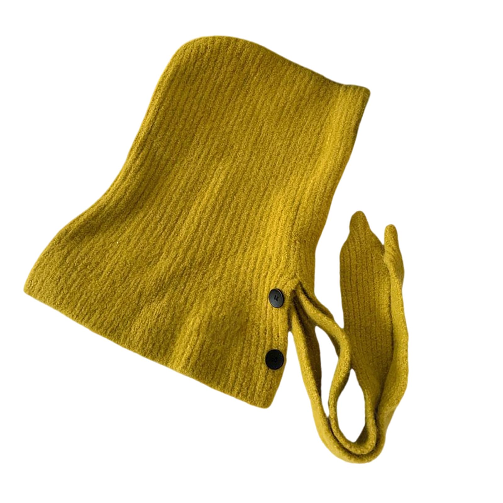 Gorro con capucha de estilo coreano popular con protección para el cuello, bufanda de mezcla de lana suave para clima frío, esencial para clima frío