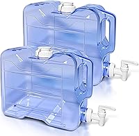 Vista 1 de 2 Pack Fridge Water Dispensers Bottle with Leak-proof Spigot and Convenient Handle Reusable Plastic Juice Beverage Dispenser Water Jug for Party