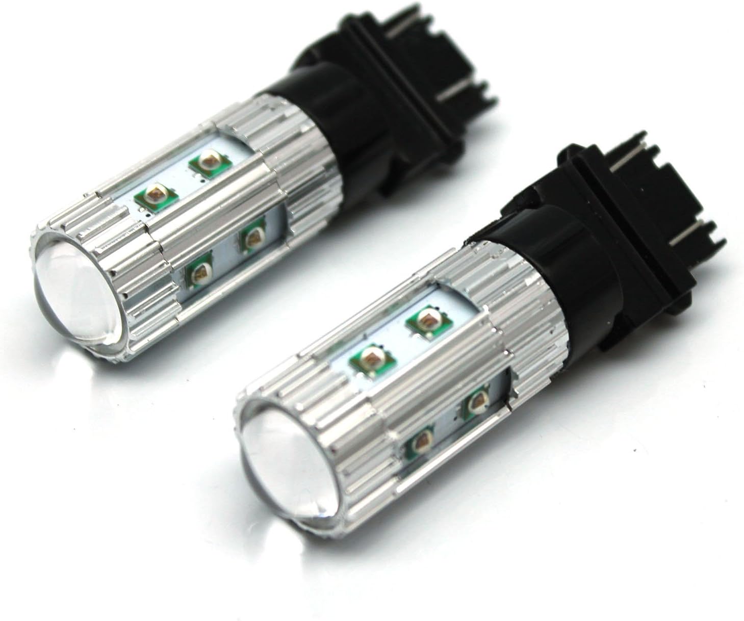 JLC - 2 Pieces T25 4114 3156 3157 3456 3457 50W Cree LED Parking Brake Tail Light Stop Bulb - XENON WHITE