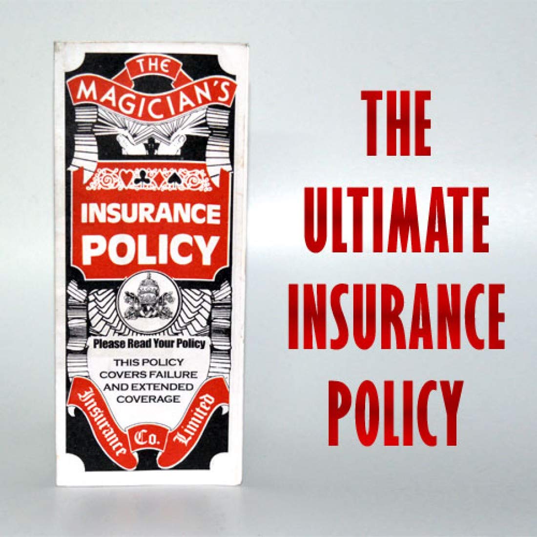 MilesMagic Magician's Insurance Policy Classical Stage Street Pocket Real Cards Magic Trick