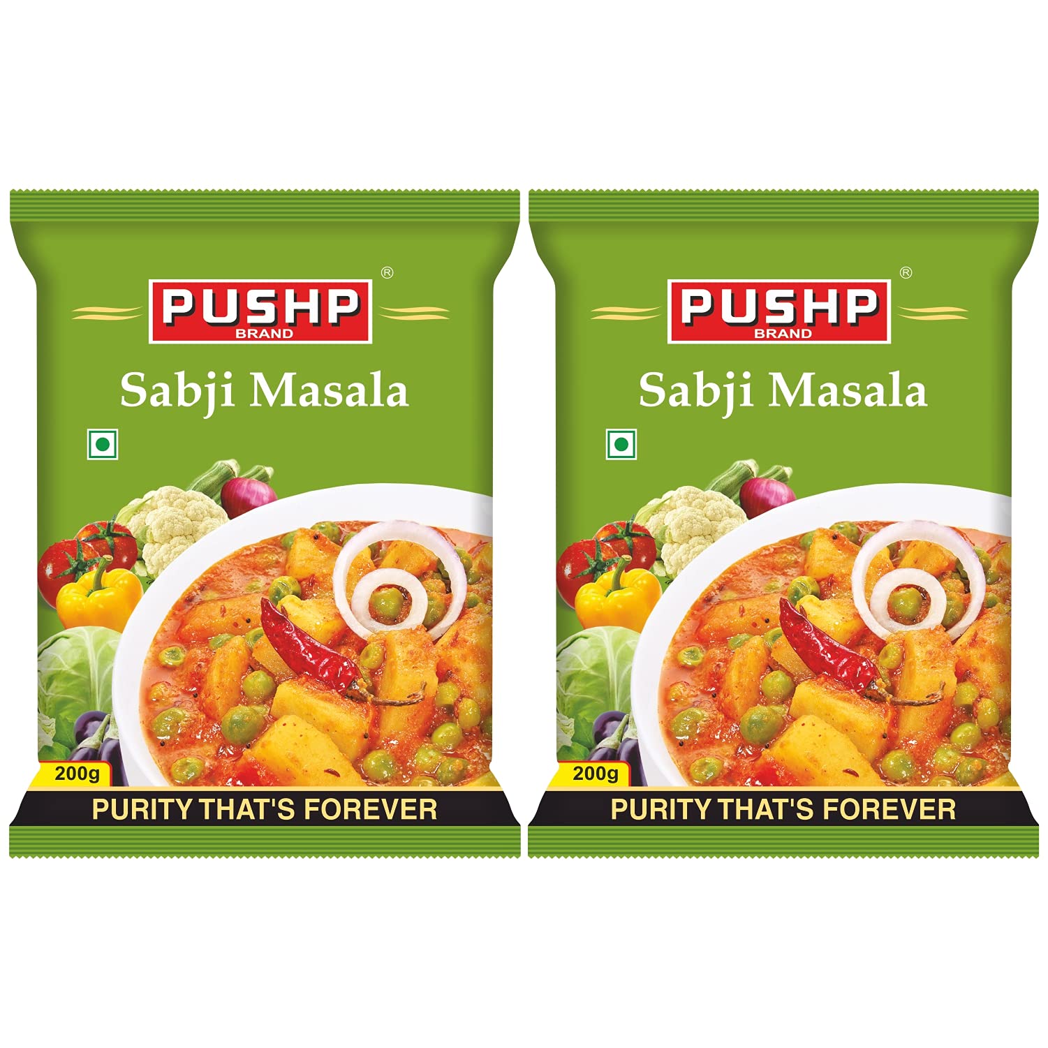 Pushp Brand Sabji Masala Pouch (Pack of 2, 200g in Each Pack) (B0924K3M16) Amazon Price History, Amazon Price Tracker