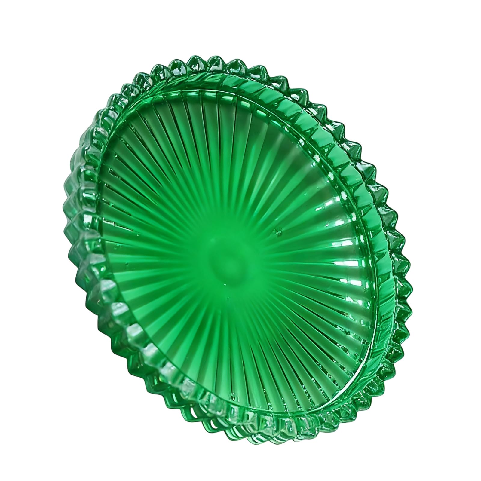 3.94 Inch Pillar Candle Holder, Glass Coaster Decorative Plate and Tray Centerpiece, Clear Glass Plate for Home Decoration, Decorative Stand