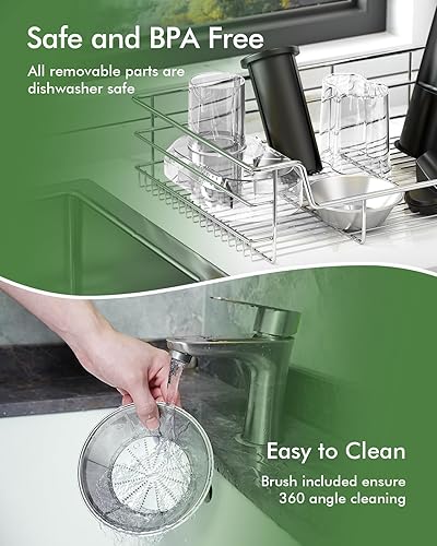 Miniatura 8 de SiFENE Exprimidor, extractor de jugo rápido, motor potente de 1300 W, canal de alimentación grande de 3.2 pulgadas para jugo de frutas y verduras