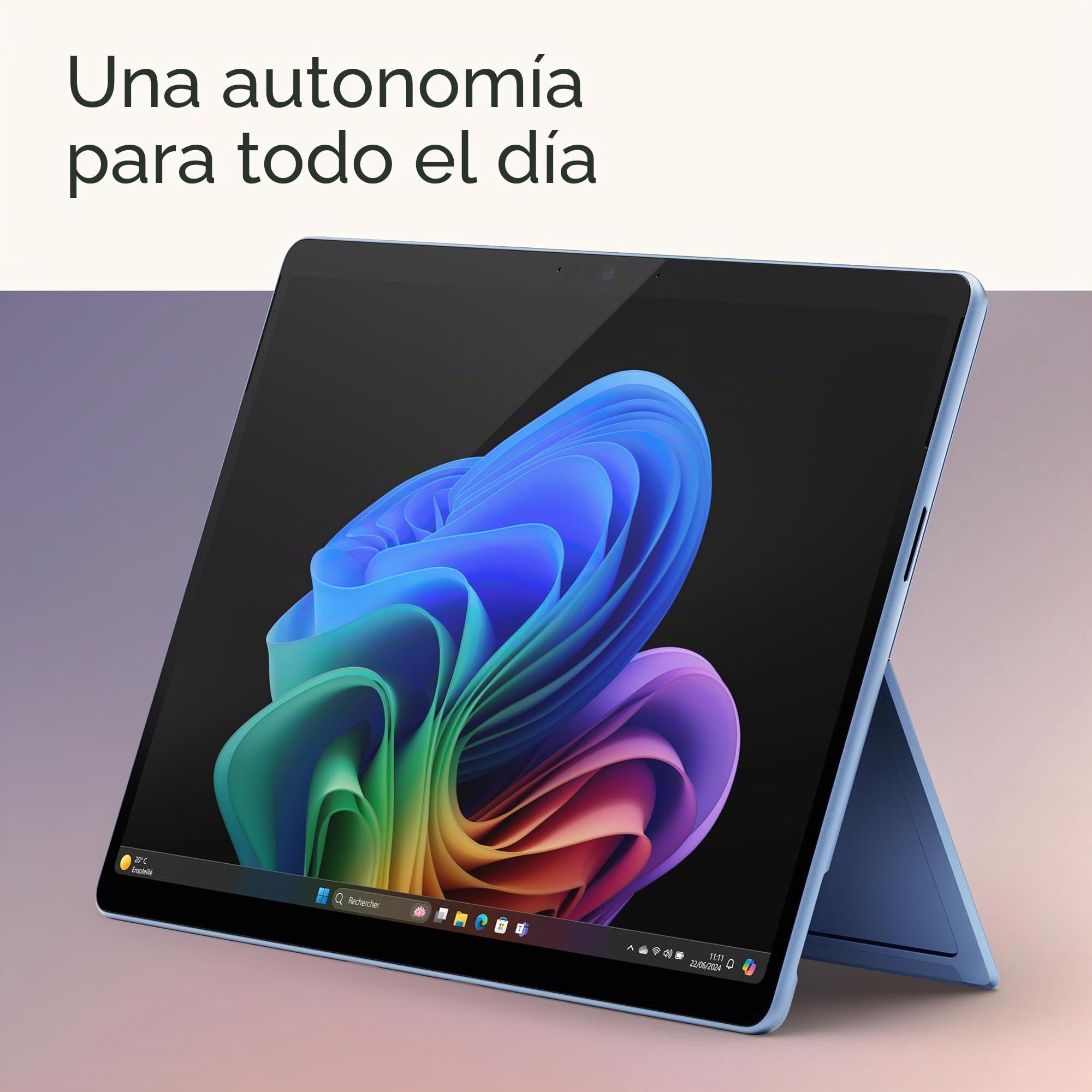 Microsoft Surface Pro (Cargador no Incluido) | Copilot+ PC | Pantalla táctil OLED 13 | Snapdragon® X Elite | 16GB RAM | SSD 512GB | Último Modelo, 11ª edición | Azul Zafiro