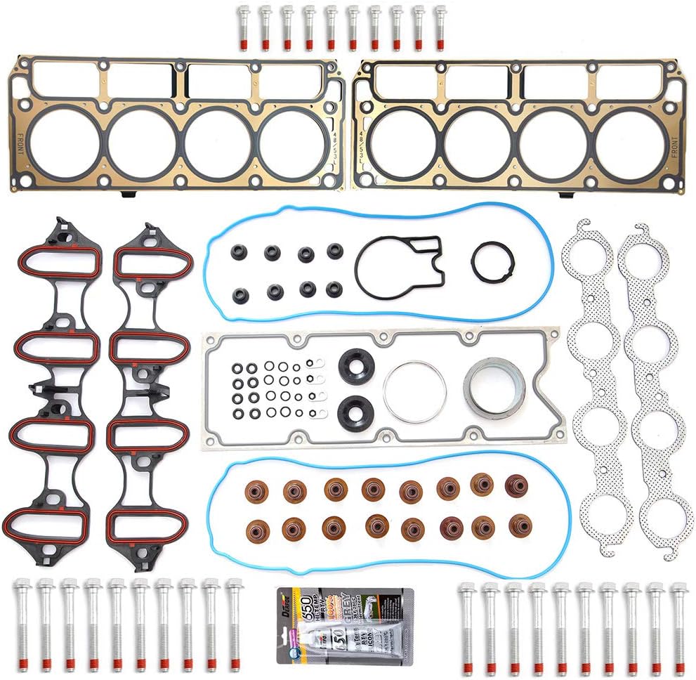ECCPP Engine Replacement Head Gasket Bolts Set for 2002-2011 03 04 05 06 07 08 09 10 for Cadillac for Saab for Chevrolet for GMC for Buick 5.3L 4.8L OHV