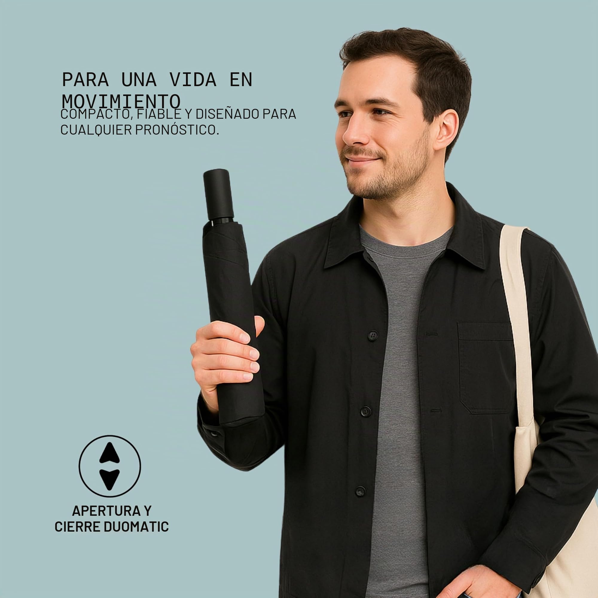Knirps A.405 XXL Duomatic - Paraguas de lluvia con ventilación y cierre automático, paraguas compacto resistente al viento, viajes para adultos
