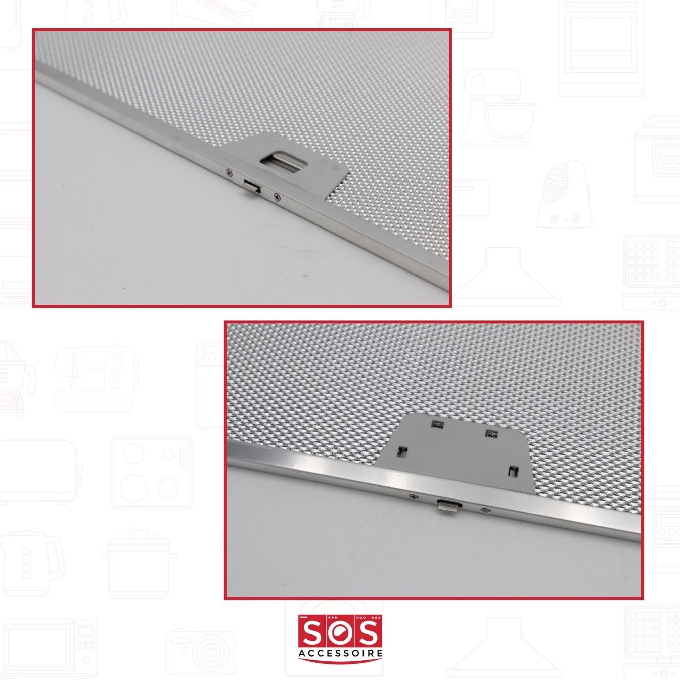SOS Accessoire Metallfilter 506 x 300 mm für Dunstabzugshaube