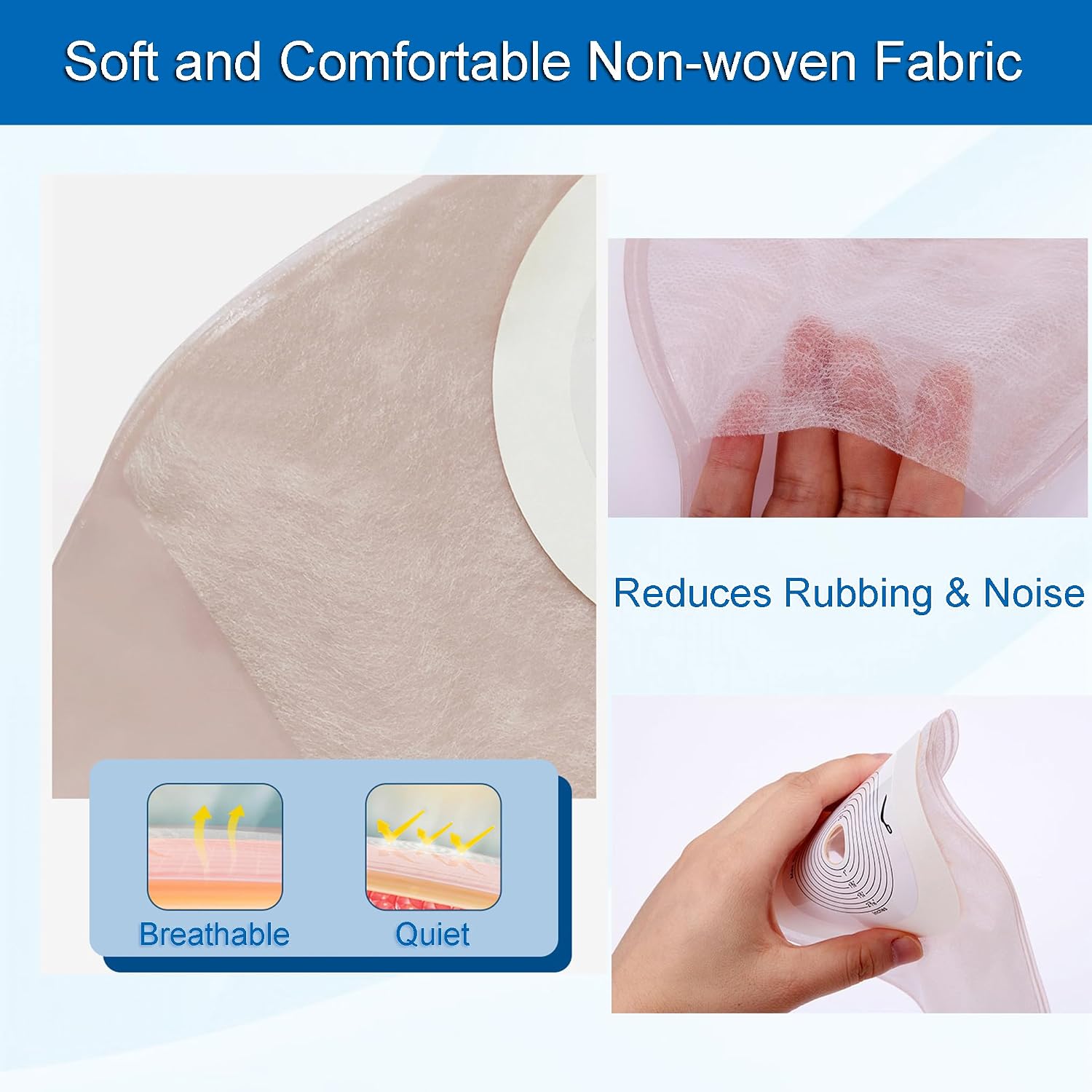 Colostomy Bags One Piece Ostomy Drainable Pouches for Ileostomy Stoma Care | Clip Closure, Cut-to-Fit 15-60mm, Medical Hydrocolloid Adhesive, Soft Nonwoven Lining, 10Pack Colostomy Bags, Ostomy Supplies