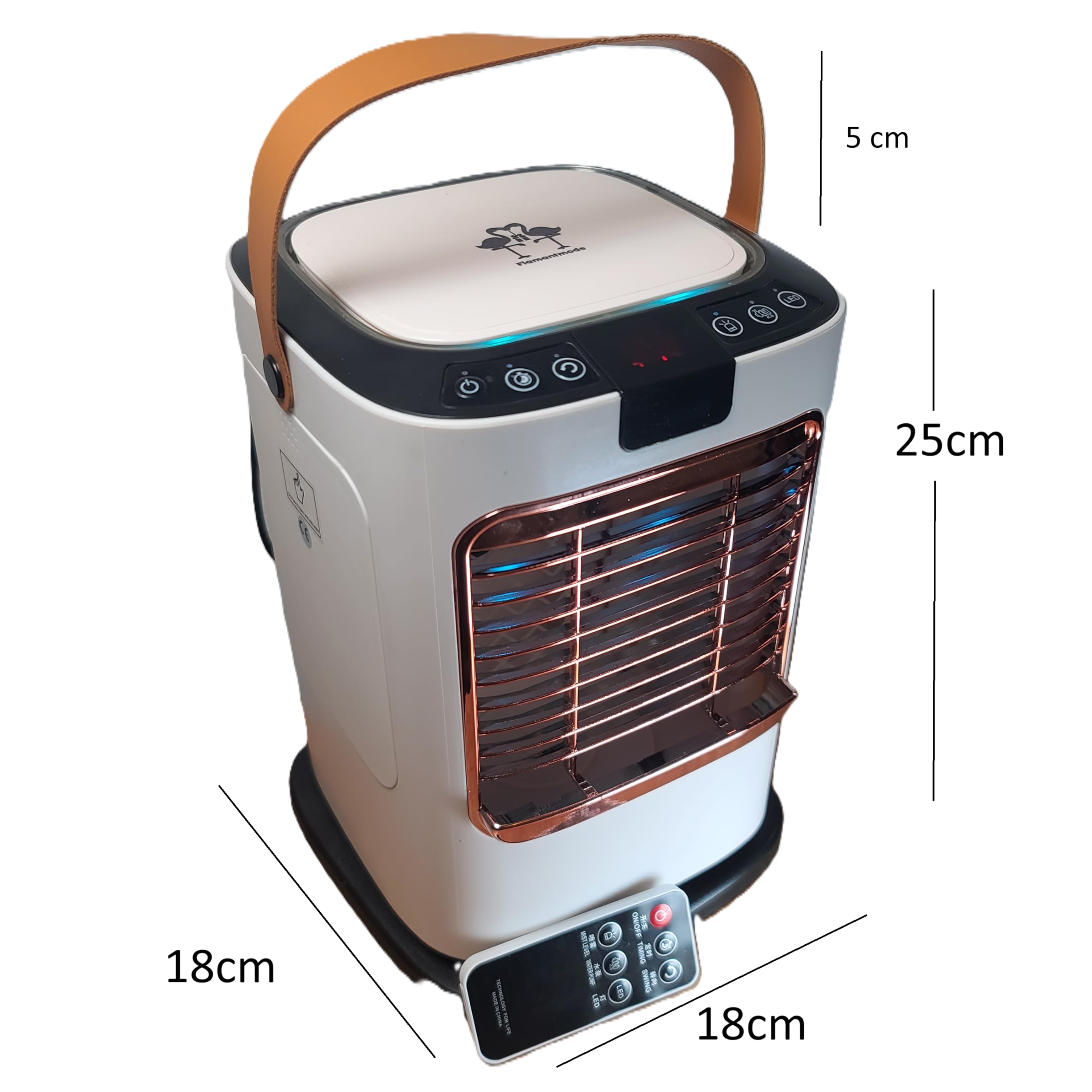 Cooli Frais ULTRA 26 TÉLÉCOMMANDÉ – Rafraîchisseur Mobile Rotatif 2026 Double Réservoir 1.3L (Eau + Glace) 6 Vitesses / 3 Modes – Rotation 120° – Rideau d’Eau + Double Pulvérisation USB Type-C Secteur