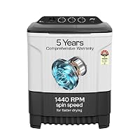 Godrej 7 Kg 5 Star with 5 Years Comprehensive Warranty, Active Soak Technology, 370 W PowerMax Wash For Heavy Laundry, Semi Automatic Washing Machine (WS EDGE CLS 70 5.0 PN2 GPGR, Graphite Grey)