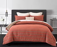 Vista 41 de SLEEPBELLA Juego de edredón de muselina de doble capa lavada de 100 % algodón, tamaño Queen, bohemio azul y amarillo, esponjoso, grueso, a cuadros