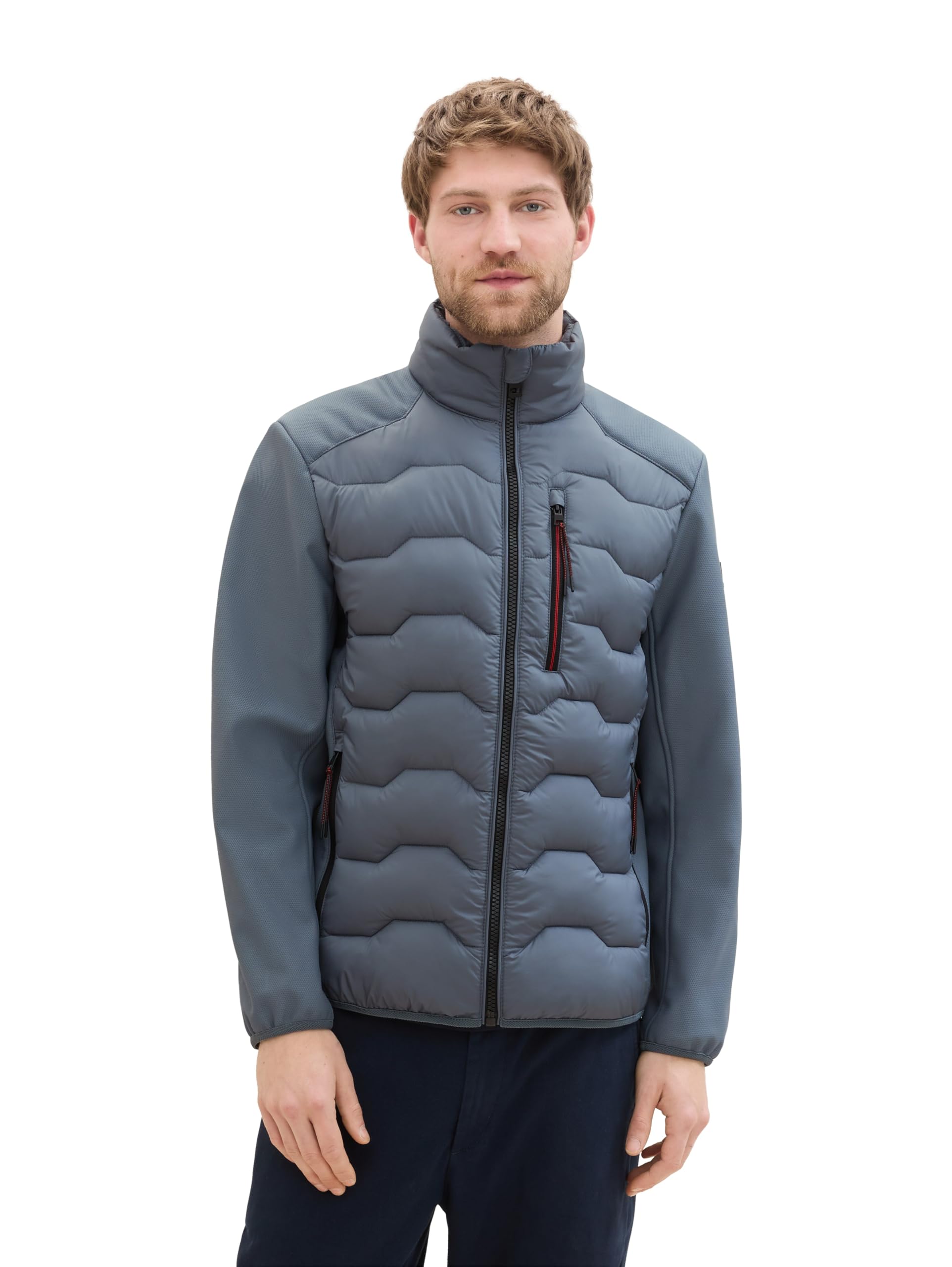 TOM TAILOR Herren 1042487 Hybrid Jacke mit Stehkragen (1er Pack)