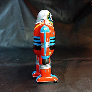 大阪ブリキ　ゼンマイ歩行 ASTRONAUT　ブリキロボット Amazon.co.jp: 大阪ブリキ アストロノーツ ゼンマイ歩行