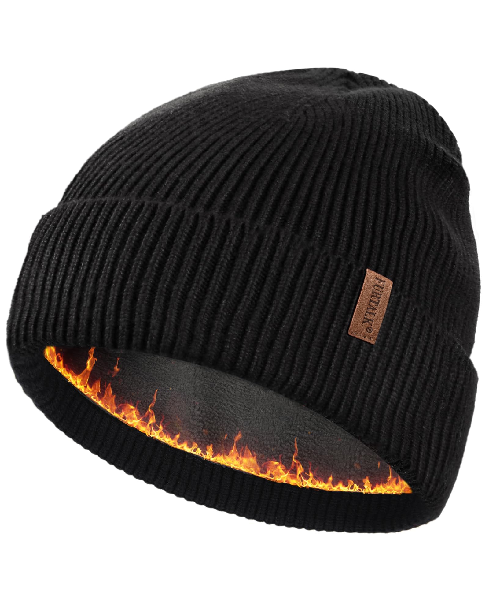 FURTALK Winter Hats for Men Women Fleece Lined Beanie Warm Cuffed