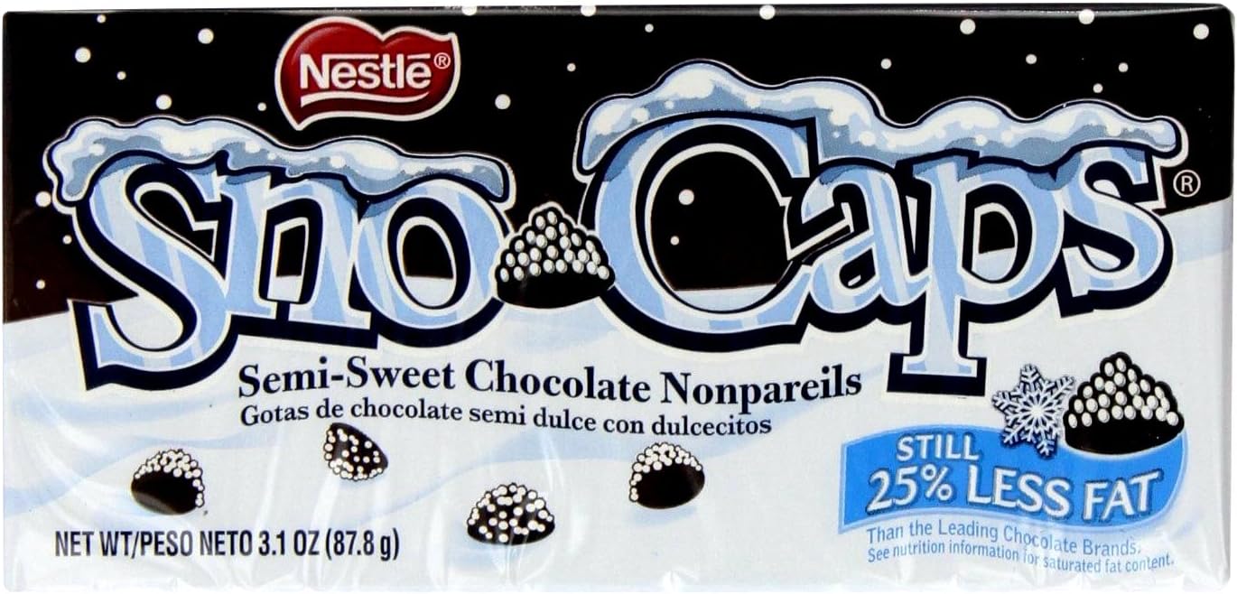 Sno Caps Semi-Sweet Chocolate Nonpareils (Pack of 5) 3.1 oz Theater Boxes