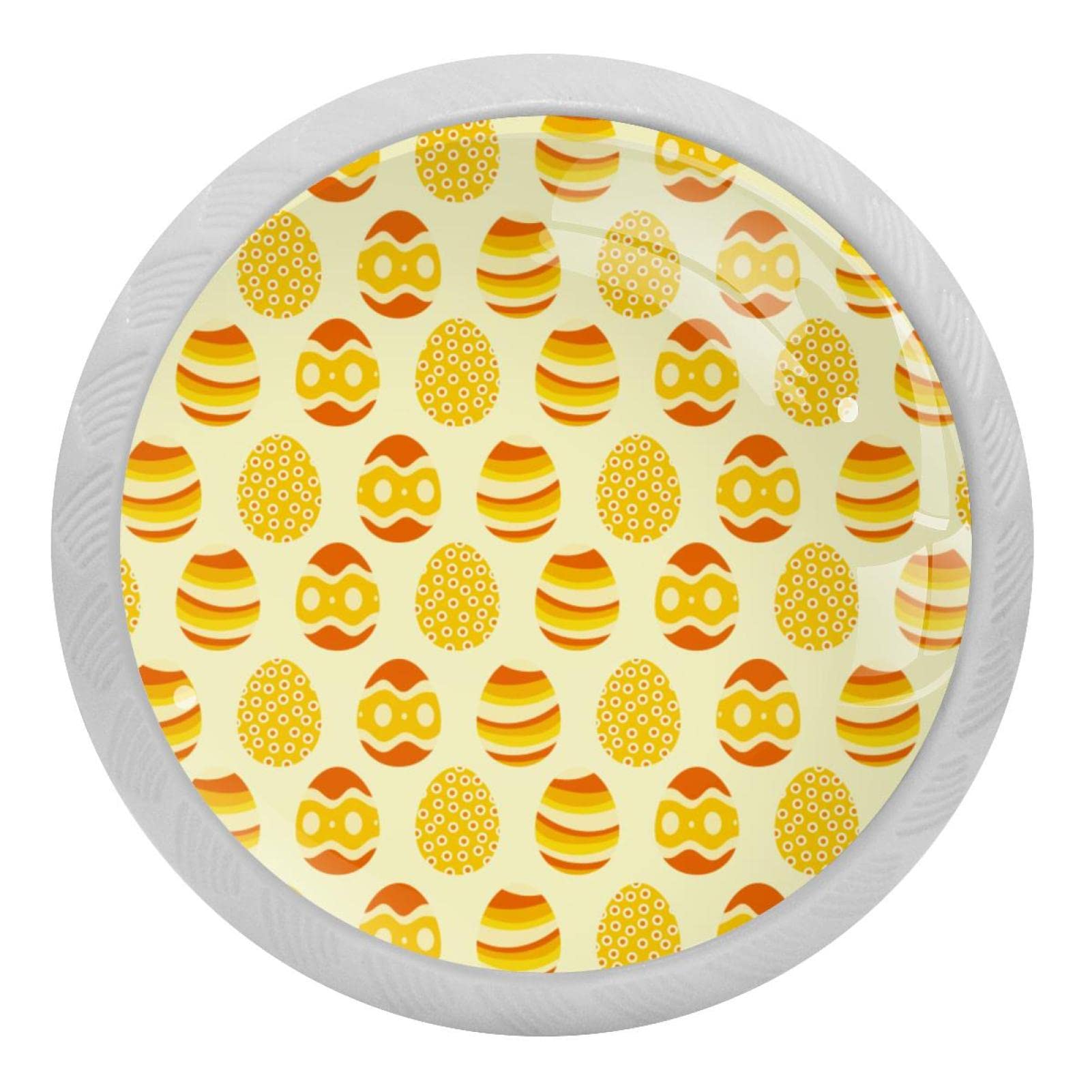 Boutons pour tiroir de commode fluorescents Poignées de meuble en verre motif jaune