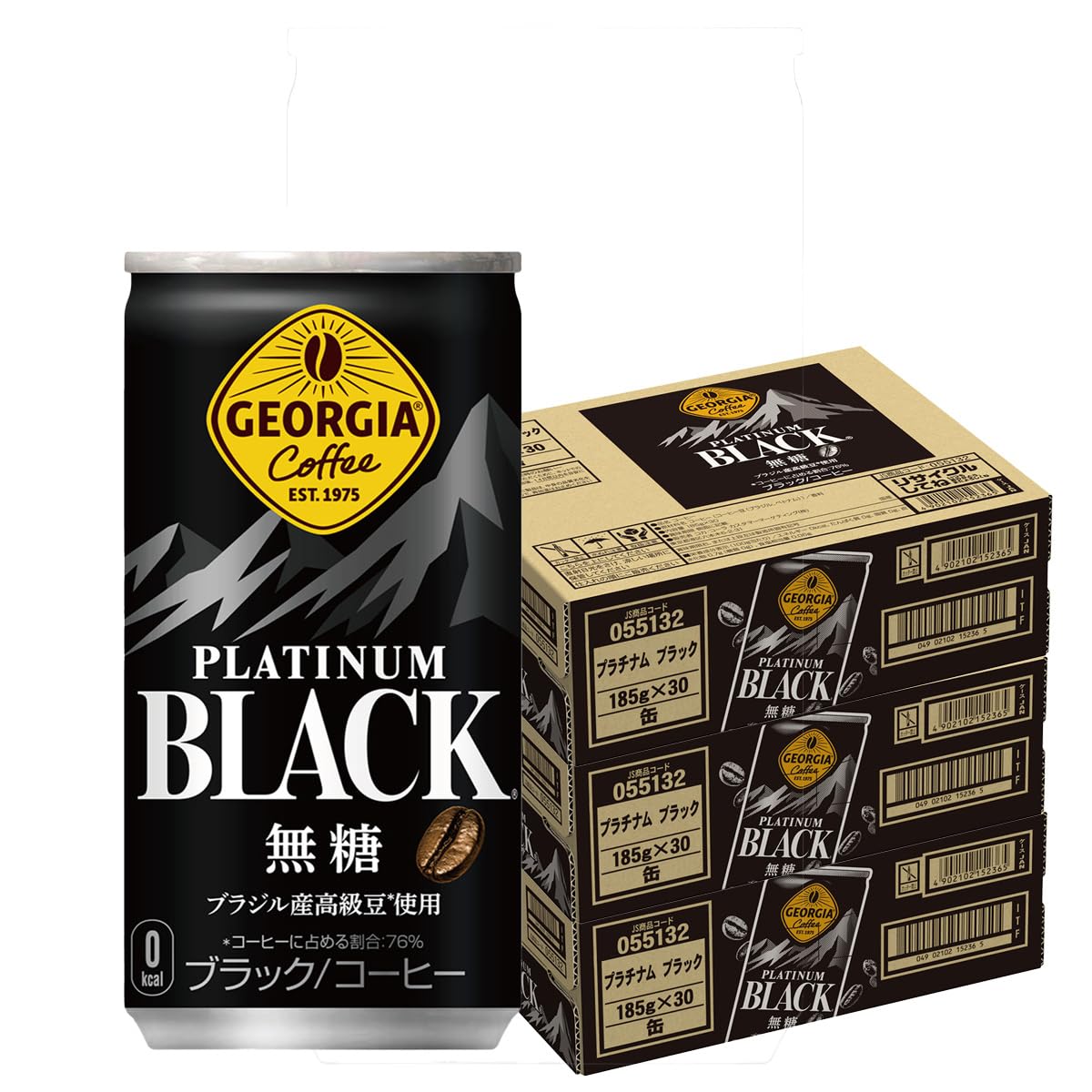 Amazon.co.jp: ジョージア プラチナムブラック 185ml×3ケース/90本
