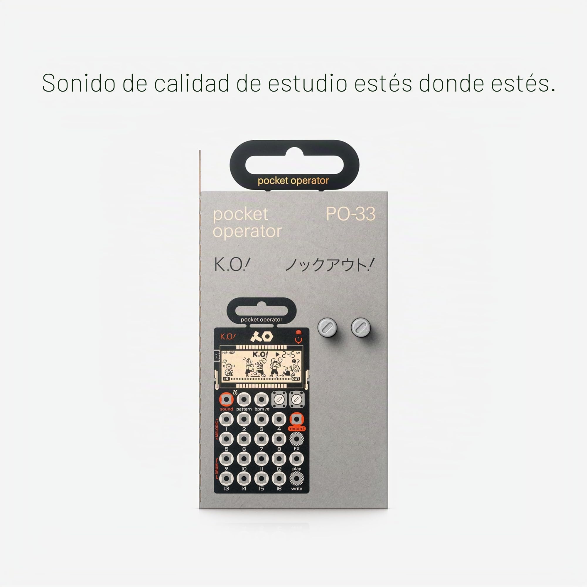 Teenage Engineering PO-33 K.O Caja de ritmos y Sampler, Negro