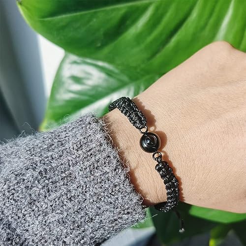 Miniatura 6 de Pulseras personalizadas con imagen en el interior, pulsera de proyección de fotos de círculo personalizado, foto personalizada, pulseras de