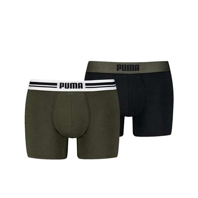 PUMA Everyday Placed Logo Boxer 2 sztuki XL, Noc leśna, XL