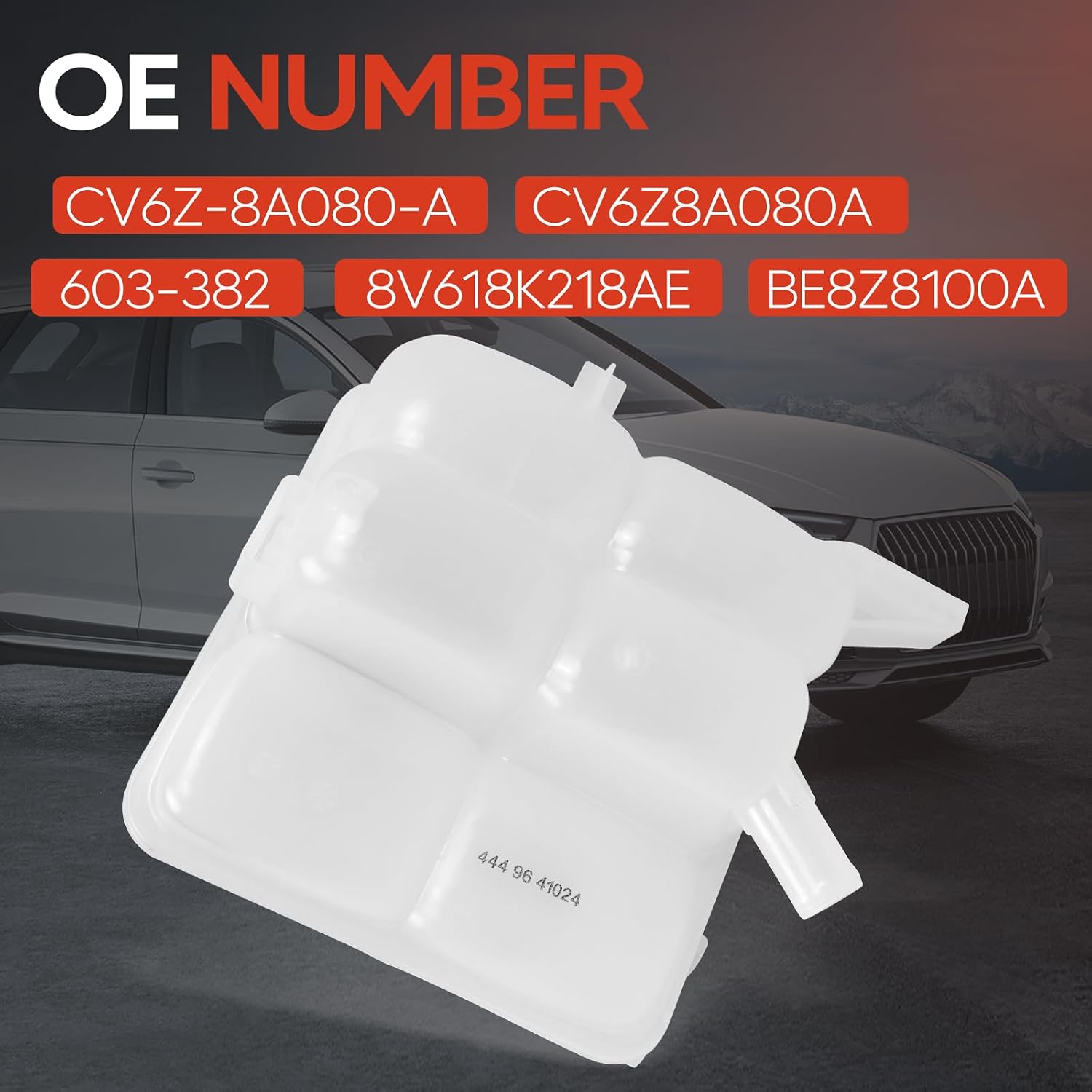 Front Engine Coolant Recovery Reservoir Tank [with Cap] Compatible with Ford Vehicles - 2013-2018 C-Max, 2013-2016 Escape, 2012-2018 Focus & 2014-2016 Transit Connect BE8Z8100A CV6Z8A080A